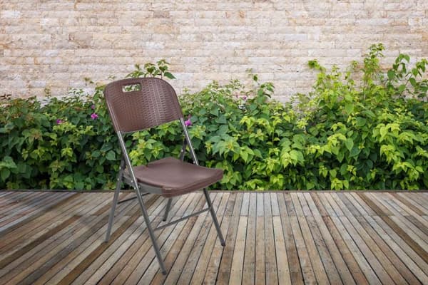 RATTAN cateringstol brun