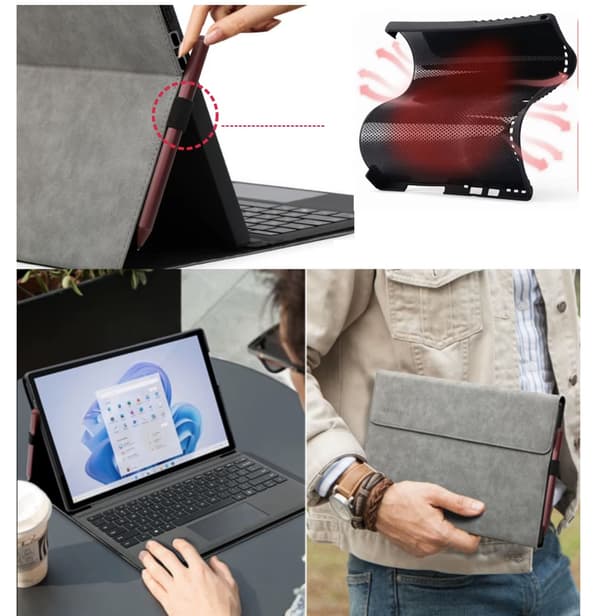 SURFPLATTA OCH TANGENTBORDSFODRAL för Microsoft Surface Pro 12 12" 2025