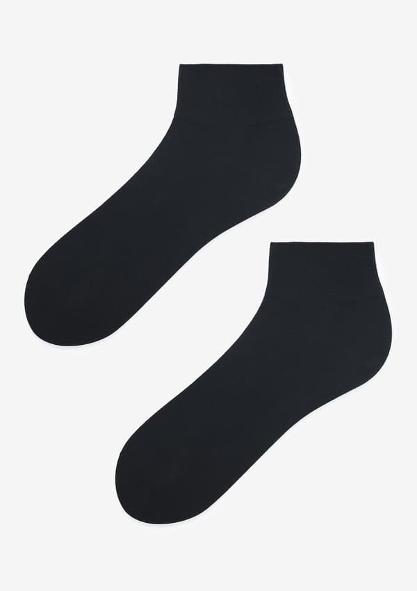 Korte trykløse herrestrømper No stress Short Marilyn 41/45 anthracit