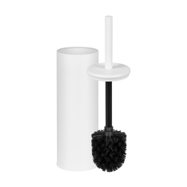 Teesa toiletbørste, hvid mat, stålrør