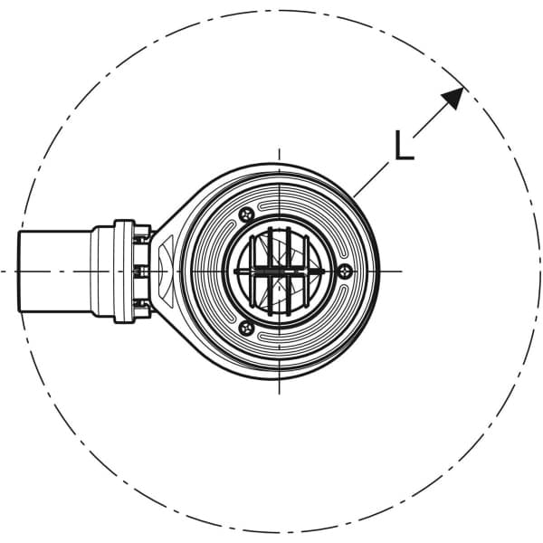 Geberit brusevandlås 90 mm