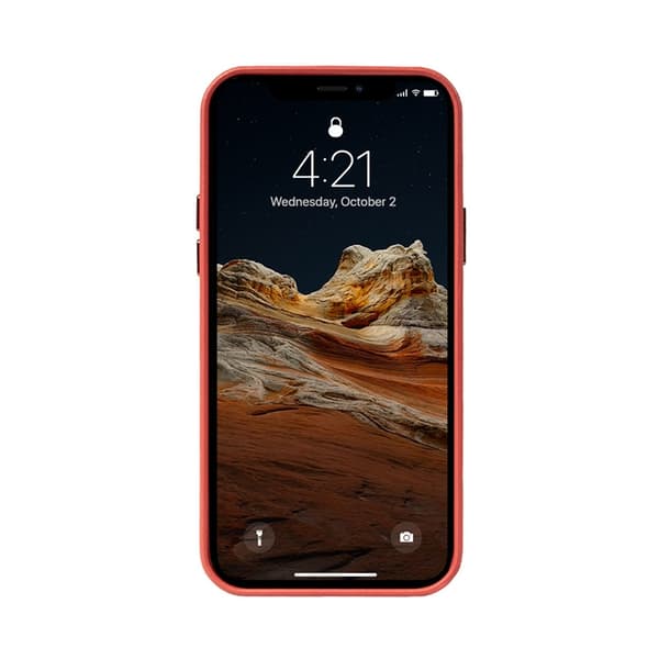 Crong Essential Cover - iPhone 12 Pro Max -tekonahkakotelo (punainen)