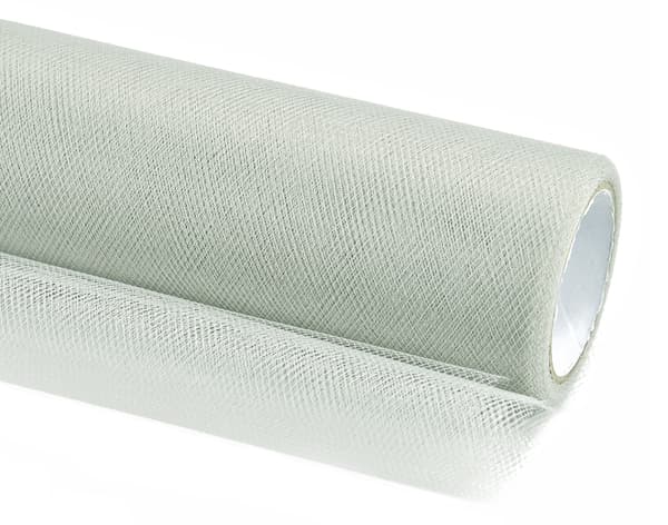 Yksivärinen tylli, harmaa, 15cm x 9m, 1 kpl.