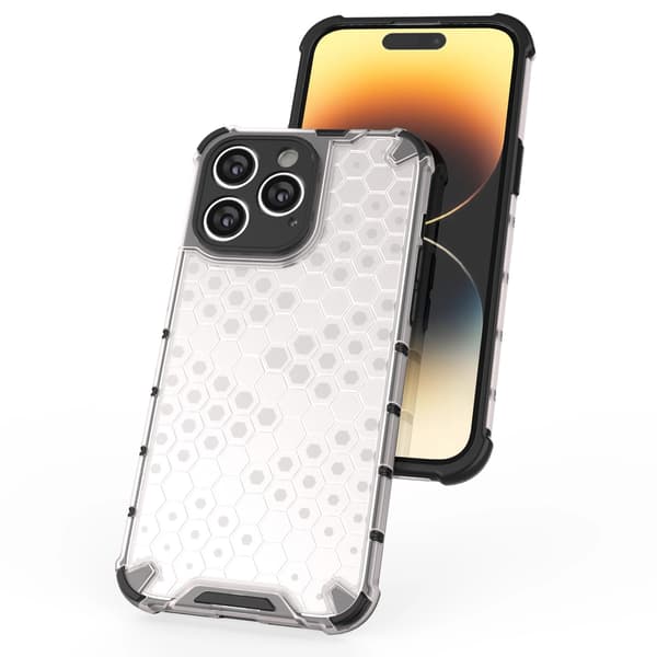 Honeycomb iPhone 14 Pro Max -suojakuori, musta