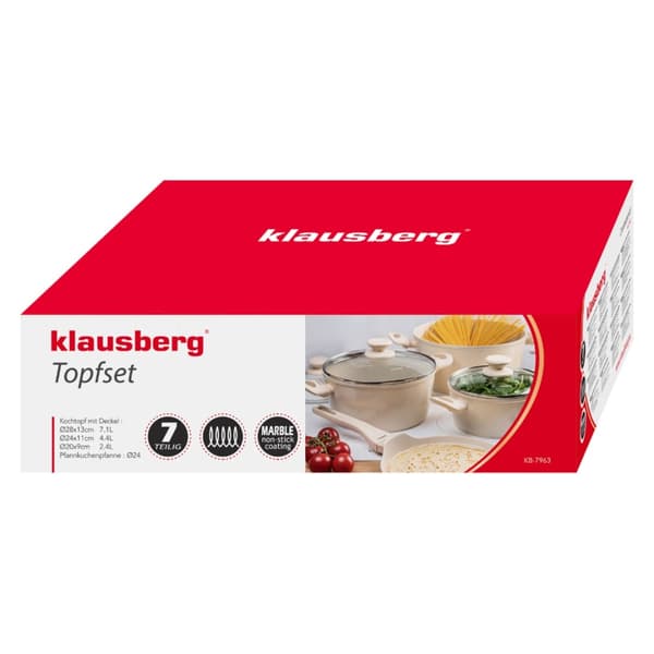 7-DELT MARMOR KØKKENGREJ KLAUSBERG KB-7963