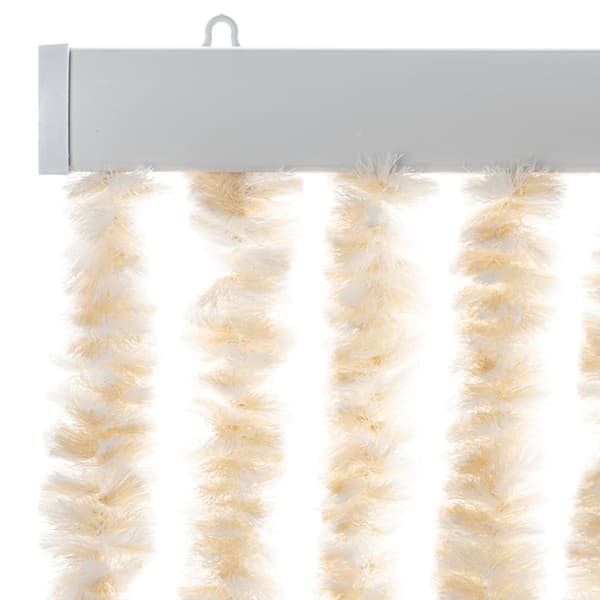 vidaXL Flugnät beige och vit 100x220 cm chenille