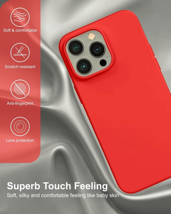 APPLE IPHONE 14 PRO MAX SILIKONIKUORI PUNAINEN