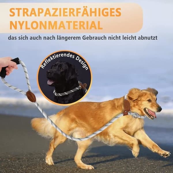 HUNDKOPPEL RINGKOPPEL GRÅTT JUSTERBART 130cm L