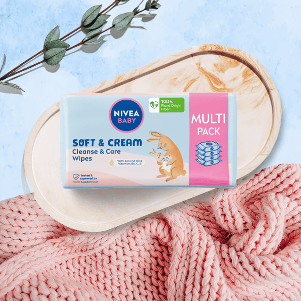 NIVEA BABY Servietter Soft og Cream 4x 57stk