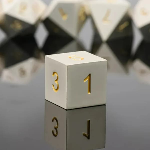 Lancelot RPG terningsæt med 7 metalterninger