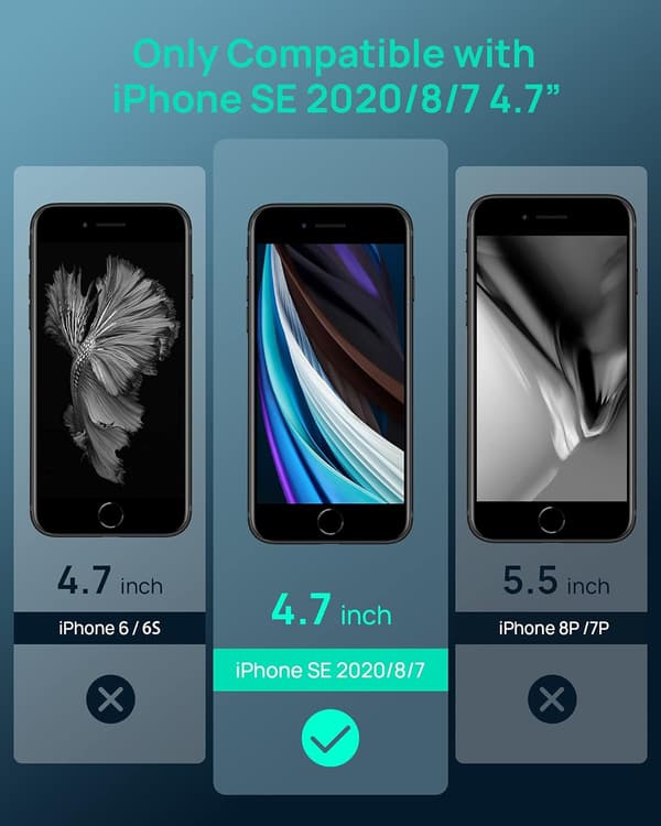 3x 9H hærdet glas til iPhone SE 2020, til iPhone 7/8