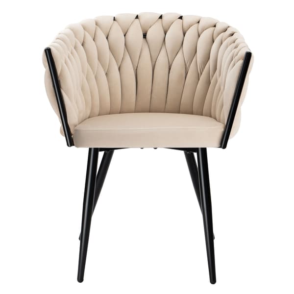 COFTON BLACK VELVET beige vævet fløjlsstol
