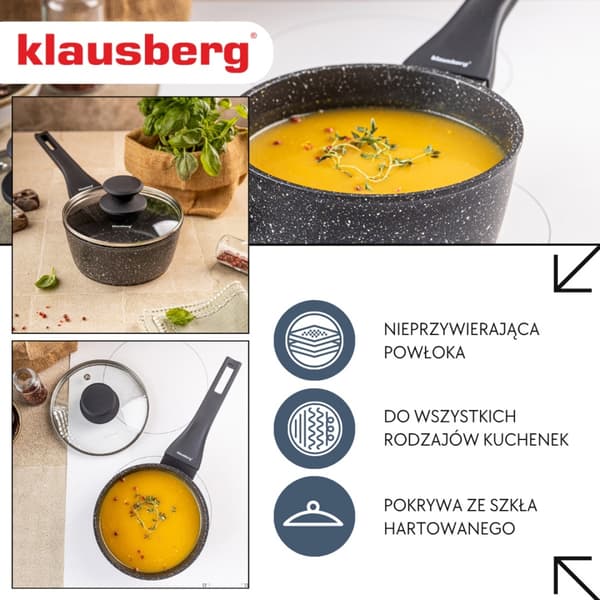 MARMOR UNDERKØDSEL 1,2L MED LÅG KLAUSBERG KB-7986