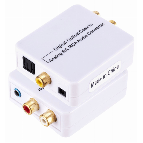 Optisk lydkonverter Coaxial / TOSLINK - 2 x RCA-stik / 3,5 mm jack