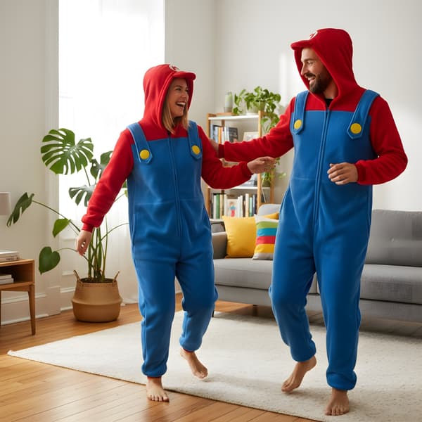 Kigurumi-pyjamaskostume Super Mario M: 155 - 165 cm