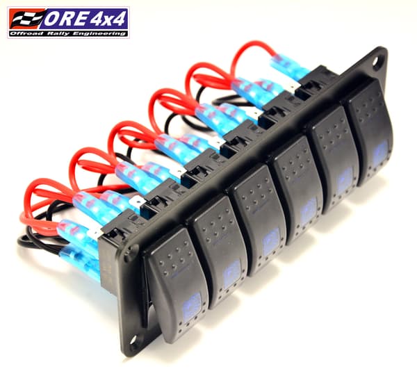 Carling 6x brytarpanel för extra belysning 12V