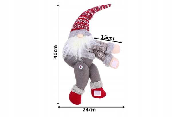 Tomte Gardinklaff 59 cm Grå (100) GAB_A