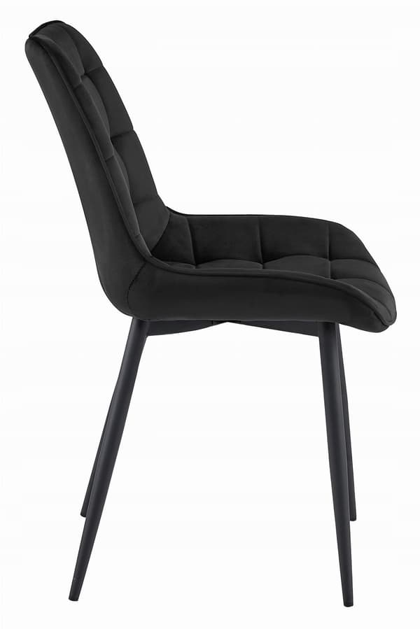BERA stol - svart sammet / svarta ben x 2