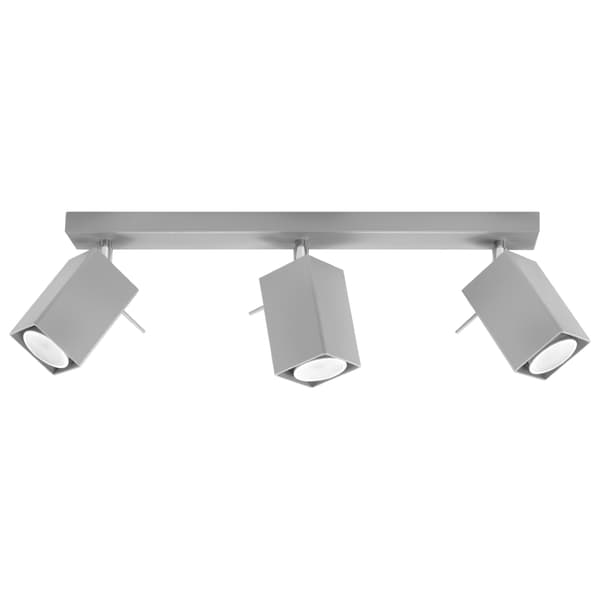 TAKLAMPA MERIDA 3 GU10 GRÅ SOLLUX SL.0457