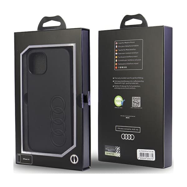 Audi Syntetisk Læder - iPhone 14 Etui (Sort)