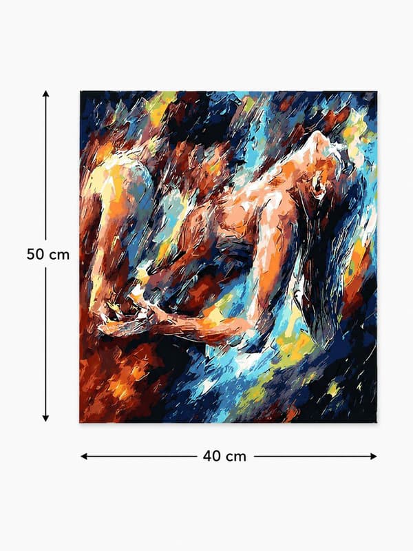 MALERI EFTER TAL Billeder til maleri - Abstraktion, Passion 50x40 cm