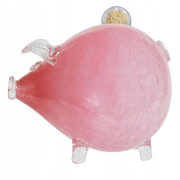 ROSA SPARBÄCK, STOR, GLAS, SPRÄCKT, GÅVA