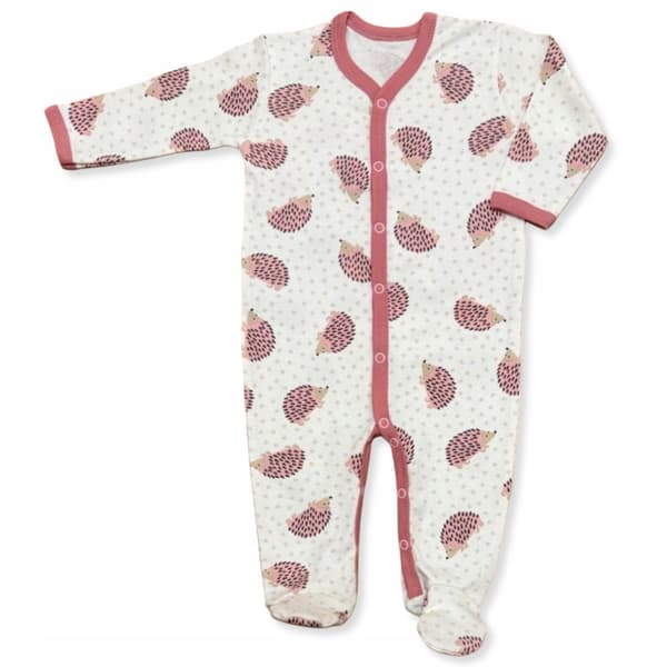 ROCKET pyjamas med dragkedja 56 för nyfödda ROSA HEDGEHOGS