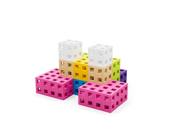 Byggeklodssæt - Meli Cube Pink 50 stk.