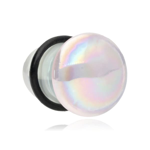 Glasprop med o-ring - lyserød perle - PT-028 10 mm