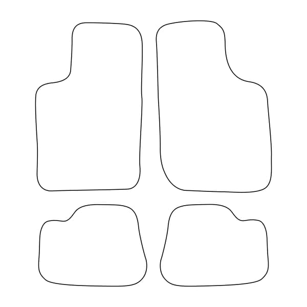[BLM]OP030 Sort - Velourmåttesæt til Opel Kadett E 1984-1994 - Sorte detaljer