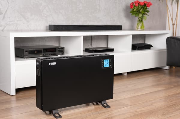 N'OVEEN CH7100 LCD Smart konvektorvarmer, sort, 2000 W