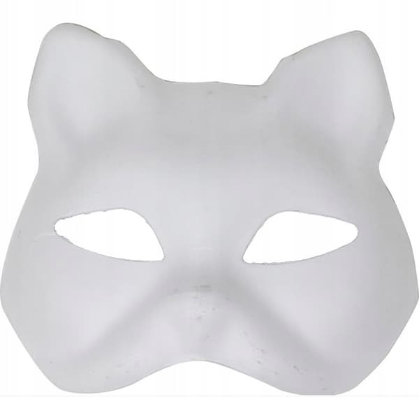 Vit kattmask karneval DIY-målningsbas