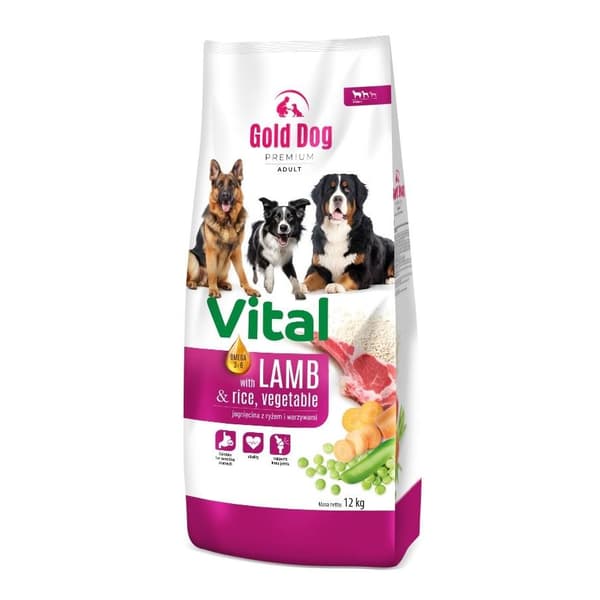 Gold Dog Vital Premium torrfoder för hundar 12 kg