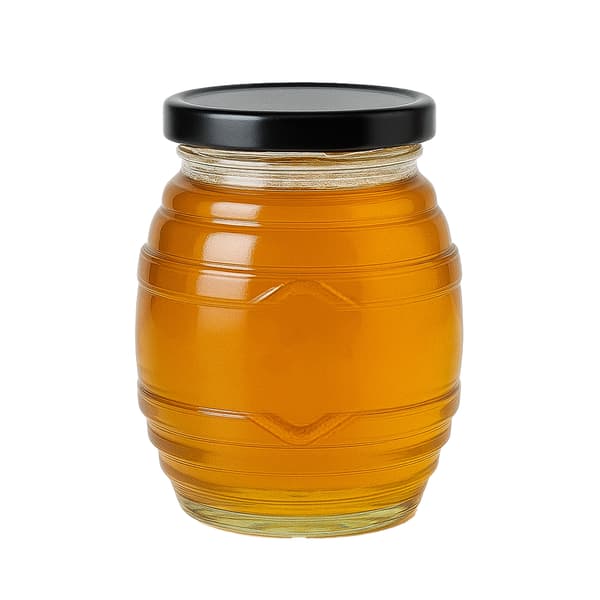 5x Glas UL 380 ml til honning, fløde, marmelade, syltetøj, gaveflasker