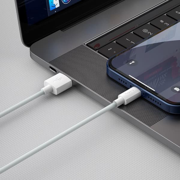 Baseus Simple Wisdom USB til Lightning-kabel, 2.4A, 1.5m (hvid) 2 stk.