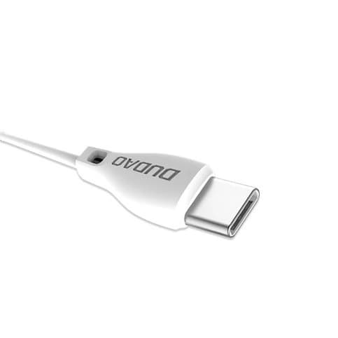 Dudao USB Typ C 2.1A 1m vit kabel (L4T 1m vit)