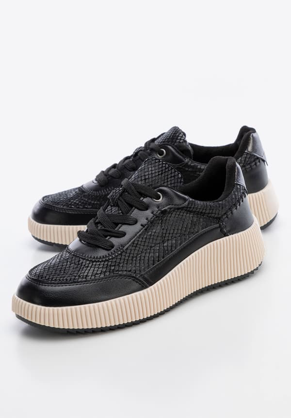 Wittchen Dames Sort Øko-læder Sneakers