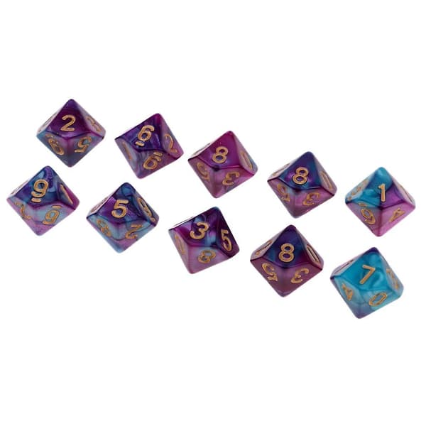 Gummiberry RPG Dice Tiosidig D10 Dice 0-9
