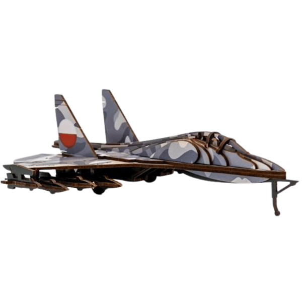 TRÆPUSLESPIL MED 3D-MODEL TIL MILITÆRFLY 00654