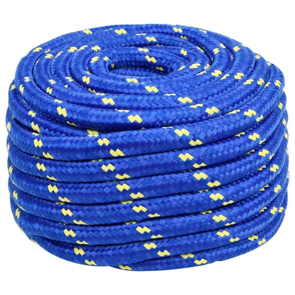 vidaXL Purjehdusköysi, sininen, 20 mm, 50 m, polypropeeni