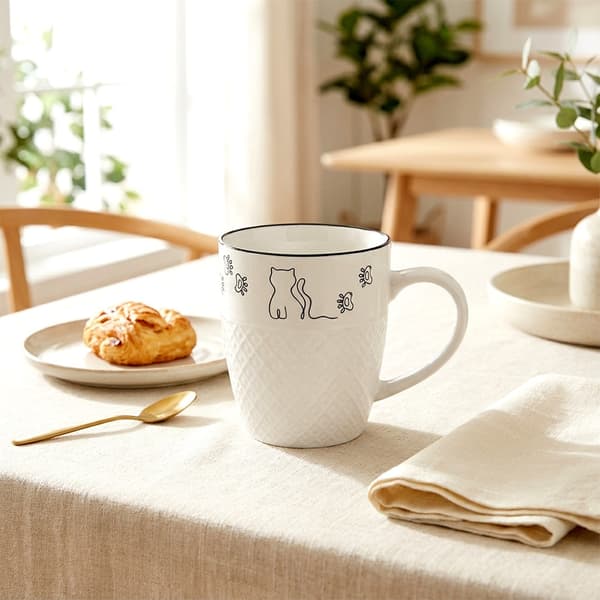 Hvid porcelænskrus Killing 380 ml