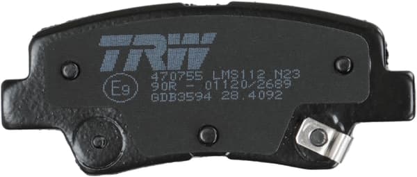 BAGSTE BREMSEKLODSER GDB3594 TRW