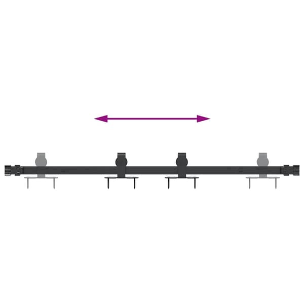 vidaXL Skjutdörrssystem för möbler, 91 cm, kolstål
