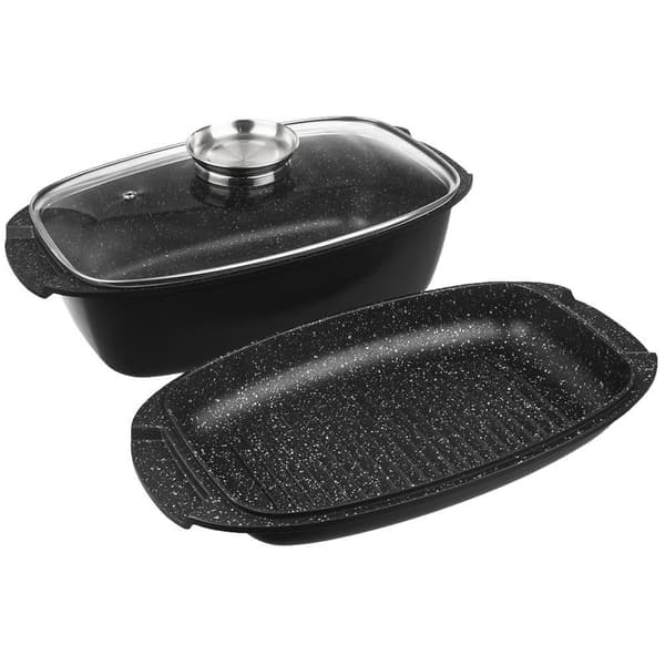 Granitrostare med lock 3in1 stor 5 l, 39x22 cm