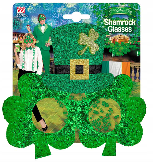 Grønne briller Ferie St. Patricks dag Kløverhat Leprechaun