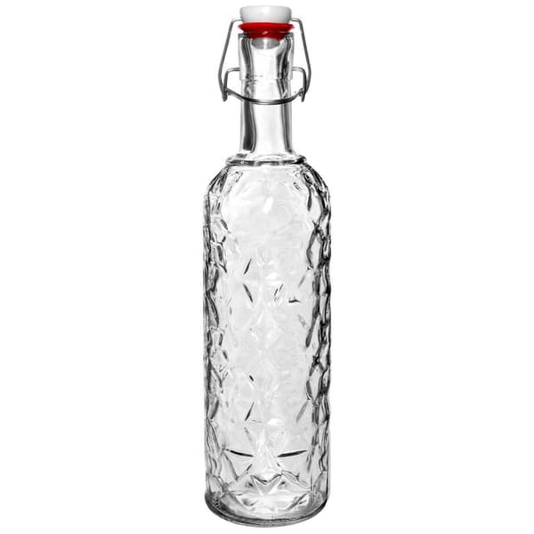 Glasflaske med klemme 1,1 l