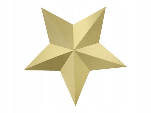 Stjernedekoration, guld, 6 stk.
