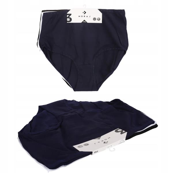 MORAJ Trosor Bomull Mixfärg Hög Midja 3-pack 9XL