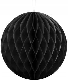 Svart pappersboll 10 cm, 1 st.