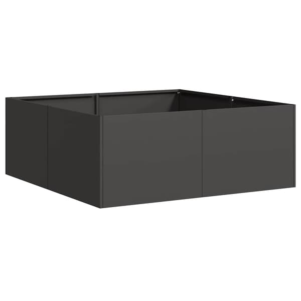 vidaXL urtepotte sort 80x80x30 cm stål